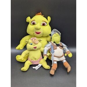 VTG 2006 Mix Lot of 3 Shrek The Third Plush Baby Mini Knight Nanco Plush